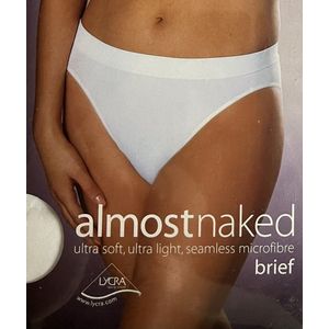 Pretty Polly Slipje - AlmostNaked - Ultra Soft - Ultra Light - Naadloos - Microfibre - luxe - Brief - Medium - White