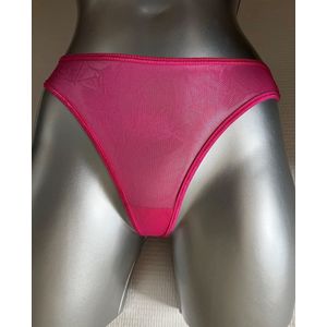 Pretty Polly Slip - String - Katoen Kruisje - Doorzichtig - Medium - Roze - Candy Pink