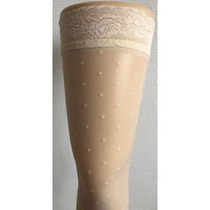 Pretty Polly Hold Up Kousen - Tea Rose - Hold Ups - Stay Ups - S/M - Ecru