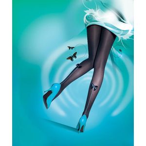 Pretty Polly Panty - Fashion - Flighty Bow - Naad - 30 Den. - One Size - 36/42 - Zwart