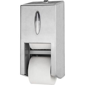 Tork Twin Hulsloos Mid-size Toiletpapier Dispenser Roestvrij Staal T7