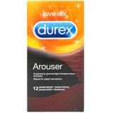 Durex Condooms - Arouser - 12 Stuks - Met Ribbels en Nopjes - Discreet Verzonden - Hoge Kwantumkorting