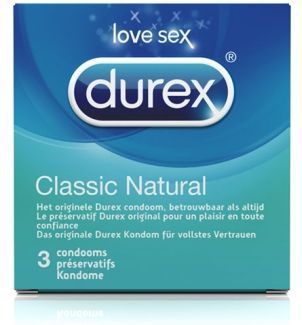 Durex Classic Natural - Condooms - 3 stuks
