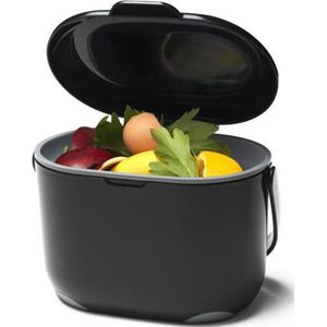 Compost Caddy GFT afvalbakje met losse binnenemmer 3 zwart / grijs