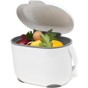 Prullenbak Compost Caddy GFT afvalbakje losse binnenemmer Wit/Grijs