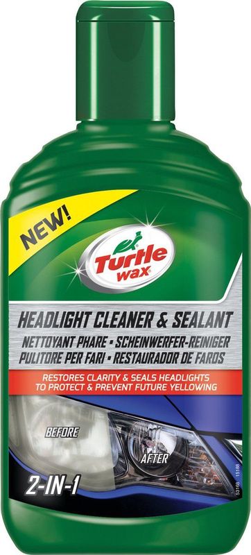 Turtle Wax - Headlight Cleaner & Sealant - 300ml - Voor Verkleuring en Oxidatie
