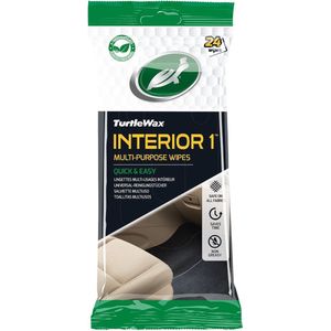 Turtle Wax - Interior 1 - Multifunctionele Doekjes - 24 Stuks - Vlek Verwijderend