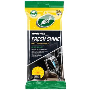 Turtle Wax - Fresh Shine Matt - Interieurreiniger - 24 Doekjes - Citrusgeur