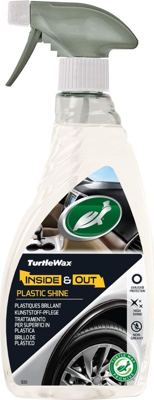 Turtle Wax - Inside & Plastic Shine - Reinigingsproduct - Transparant - Biologisch Afbreekbaar
