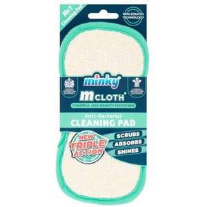 Minky - Schoonmaakpad Triple Action - Turquoise - Anti-Bacterieel