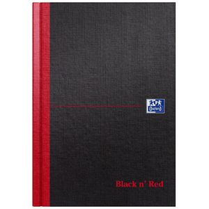 Oxford Black N' Red - Notitieboek - A5 - Gelijnd - 90g - Hardcover - Zwart