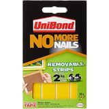 Unibond 781739 No More Nails plakstrips ultra sterk verwijderbaar, doorschijnend, 10 stuks
