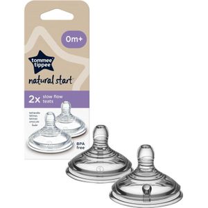 Tommee Tippee Natural Start Anti-Colic Teat flesspeen Slow Flow 0m+ 2 st