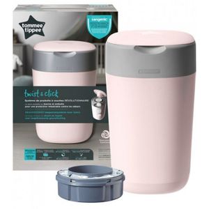 Tommee Tippee Milieuvriendelijke Twist & Click Luieremmer - met 1 Navulcassette - roze