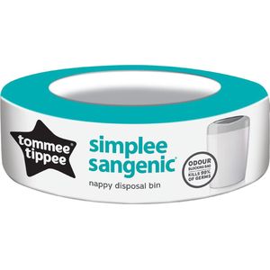 Tommee Tippee Simplee Sangenic navulcassette voor luieremmers, duurzaam geproduceerde antibacteriële GREENFILM, verpakking van 1 stuk