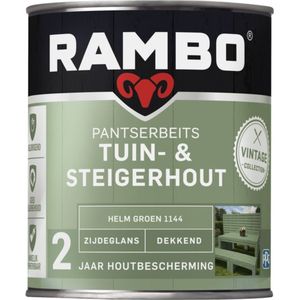 Rambo Pantserbeits Tuin & Steigerhout - Dekkend - Zijdeglans - Waterproof - Flessengroen - 0.75L