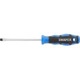 Draper 48922 gewone sleufschroevendraaier met zachte handgreep, 5.0mm x 100mm, blauw