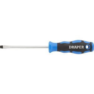 Draper 48922 gewone sleufschroevendraaier met zachte handgreep, 5.0mm x 100mm, blauw