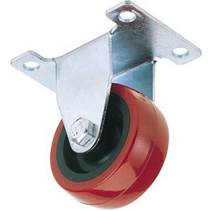 Draper 65512 50mm Dia Plaat Bevestigend Polyurethaan Wiel-S.W.L. 75Kg, 50 mm