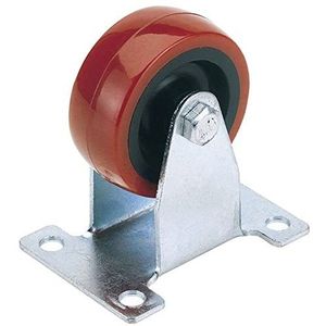 DRAPER 75MM DIA. FIXED PLATE FIXING POLYURETHANE WIEL - S.W.L. 100KG