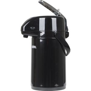 HENDI Isoleerkan – Glazen Binnenfles – 1L – Zwart – 140x(H)268mm