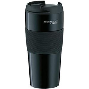 THERMOS ThermoCafé by 4056.205.040 Thermopro thermosbeker, 0,4 l, roestvrij staal, zwart, 8,5 x 8,5 x 18 cm