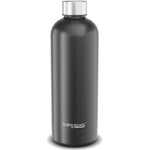 TC DAILY BOTTLE 0,70 l, zwart mat, thermosfles van roestvrij staal, 6 uur warm / 12 uur koud, absoluut dicht voor school, kantoor, by THERMOS, waterfles. geïsoleerde drinkfles, drinkfles, geïsoleerde