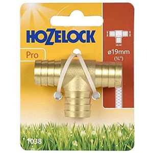 Hozelock Tricoflex 1038 0000 messing T-stuk 19 mm, goud, 11 x 8,5 x 2,4 cm