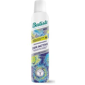 Batiste Batiste Hair Care Droogshampoo 24H Active 200 ml, zonder uitspoelen, haarverzorgingsspray met verkwikkende geur, Sweat Activated technologie, veganistisch en onzichtbaar
