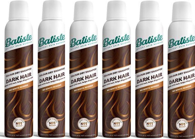 6x Batiste Droogshampoo Hint of Colour Dark 200 ml