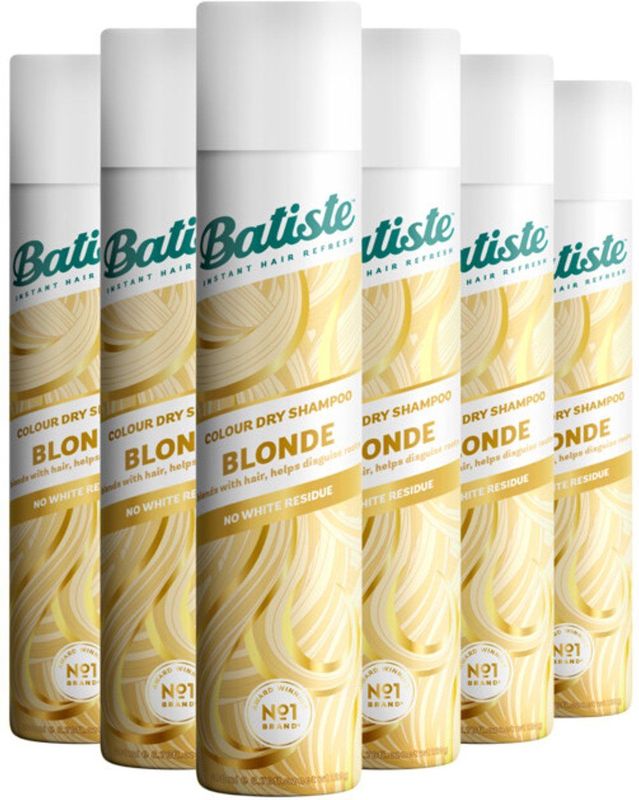 6x Batiste Droogshampoo Hint of Colour Light Blond 200 ml