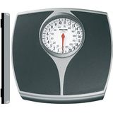 Salter 148 BKSVDR Speedo Dial mechanische badkamerweegschaal, extra grote wijzerplaat voor eenvoudig aflezen, grote platformweegschaal voor lichaamsgewicht, capaciteit 136 kg, geen batterijen nodig, imperiaal/metrisch, zwart/zilver