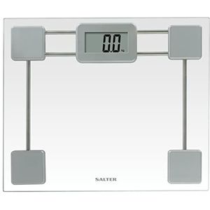 Salter - 9081 SV3R - Digitale Personenweegschaal - Zilver/Transparant - Capaciteit 150KG