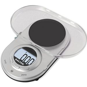 Salter 1260 SVDRA Precision Electronic Scale, Micro Pocket Scales, Max Capacity 500 g, 0.05 g Increments, Space Saving Neat Storage, Large LCD Display, Compact & Portable for Travel, Metric/Imperial