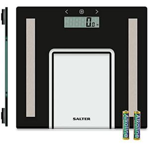 Salter - 9128 BK3R - Elektronische Lichaamsanalyseweegschaal - Zwart - Glas
