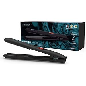 Revamp Progloss Digital Keramische Steiltang, Voor Lang en Kort Haar, Met Temperatuurregeling, 3 m Kabel - Zwart