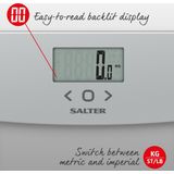 Salter - 9182 SV3R - Digitale Personenweegschaal - Grijs - Max 150KG - Met Geheugen 8 Gebruikers