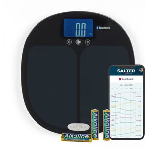 Salter - 9192 BK3R Curve - Badkamerweegschaal - Zwart - Bluetooth