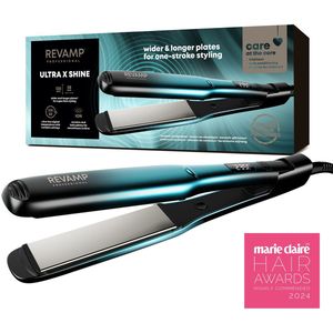 Revamp - Progloss Ultra X Shine - Stijltang - Zwart - Keramische Platen