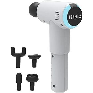 HoMedics Pistolet de Massage professionnel pour tissus profonds – 5 tètes et 3 vitesses– Sans fil - Thérapie par vibrations comme les doigts du kinésithérapeute – Detendre le muscle apres le sport