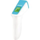 HoMedics Infrarood voorthermometer, contactloze thermometer met nauwkeurige onmiddellijke aflezing, gemakkelijk afleesbaar lcd-display, driekleurig koortsalarm voor baby's, kinderen en volwassenen, nachtmodus