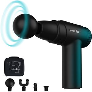 HoMedics - Novo - Draadloze Mini Massage Gun - Zwart - Lichtgewicht Design - 6 Intensiteitsinstellingen