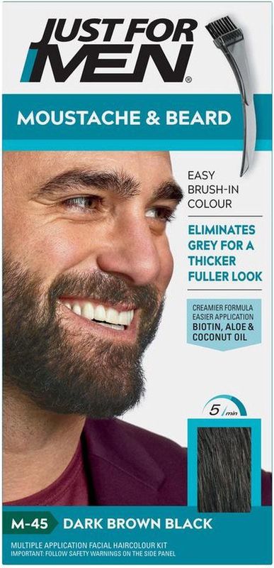 Just For Men Snor en Baard Donkerbruin - Haarkleuring - 14.2gram+14.2gram