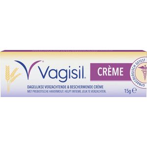 Vagisil Intieme Daily Soothe & Protect Cream Voor Vrouwen, Voor De Gevoelige Huid, Met Natuurlijke Prebiotische Havermout, Zachte Formule Voor Dagelijks Gebruik, Parfumvrij, 15g