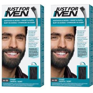 Just For Men Moustache & Beard M-55 Real Black 2 x 55 g