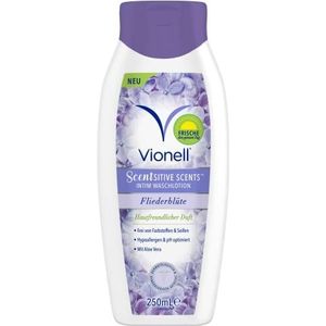 Vionell Intieme waslotion voor dames, Scentsitive Scents, dagelijks vrouwen, voor de gevoelige huid, met aloë vera, de hele dag fris, hypoallergeen, seringbloesemgeur, 250 ml