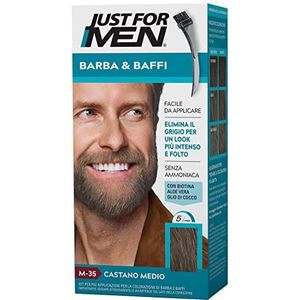Just for Men - Snor & Beard - Baard- en Snorkleuring - Middenbruin - 28 g