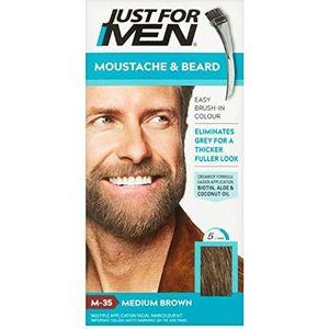 Just For Men Brush-in Color Gel, Snor & Baard - Medium Bruin M-30