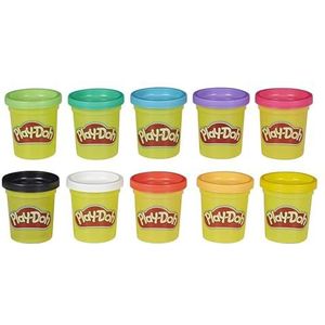 Play-Doh, 10 potten van 56 g kleurrijke boetseermassa, creatieve hobby voor kinderen