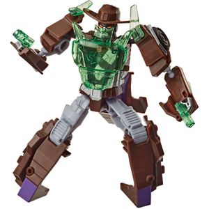 Transformers Bumblebee Cyberverse Adventures Battle Call Trooper-klasse Wildwheel figuur, stemgeactiveerde lichten
